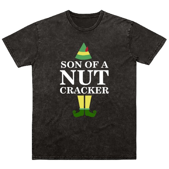 Funny Son of A Nutcracker Christmas Movie Quote Mineral Wash T Shirts