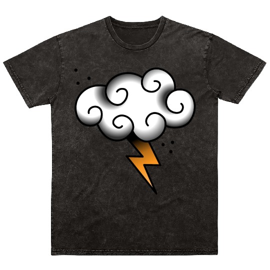 Lightning cloud tattoo Mineral Wash T Shirts