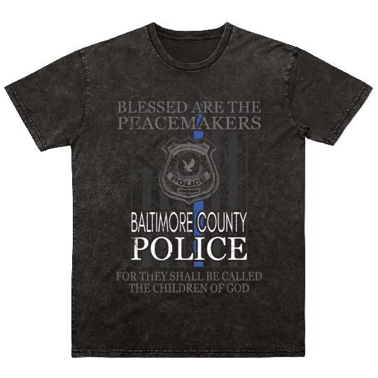 Baltimore County Police Mineral Wash T Shirts Saint Michael Police Officer Prayer