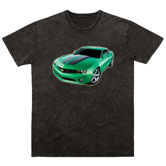 GREEN CHEVY CAMARO Mineral Wash T Shirts