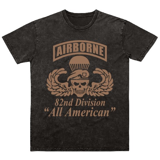 US Army 82nd Airborne Mineral Wash T Shirts