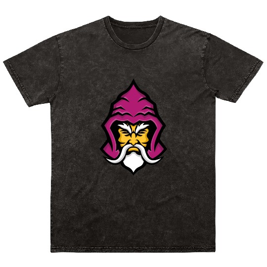 Wizard Head Front Mascot Mineral Wash T Shirts