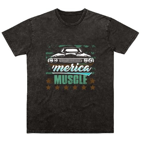 'Merica Muscle Car Mineral Wash T Shirts