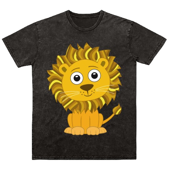 Lion cute for Kids and Baby Mineral Wash T Shirts