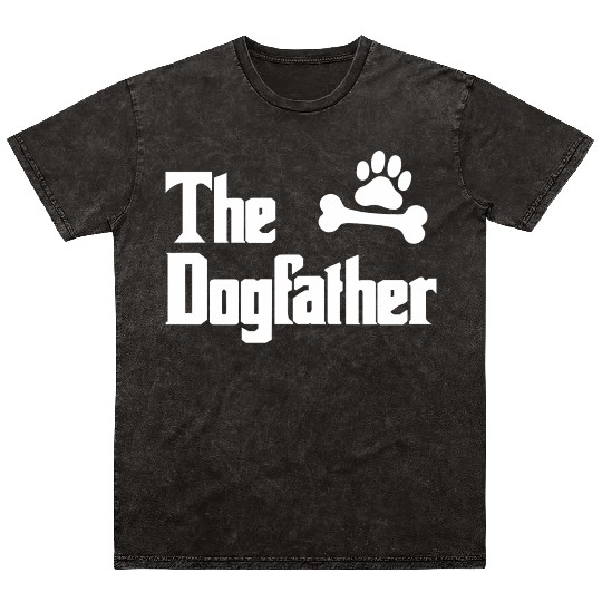 Mens The Dogfather Mineral Wash T Shirts Dad Dog Mineral Wash T Shirts Funny Fat