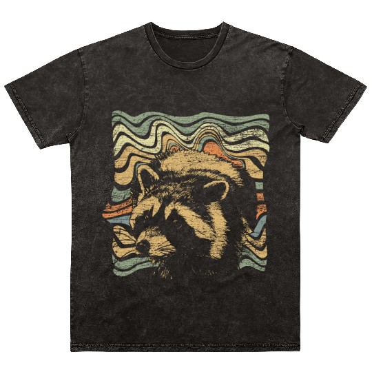 Raccoon Hunting Raccoons Forest Animal Gift Mineral Wash T Shirts