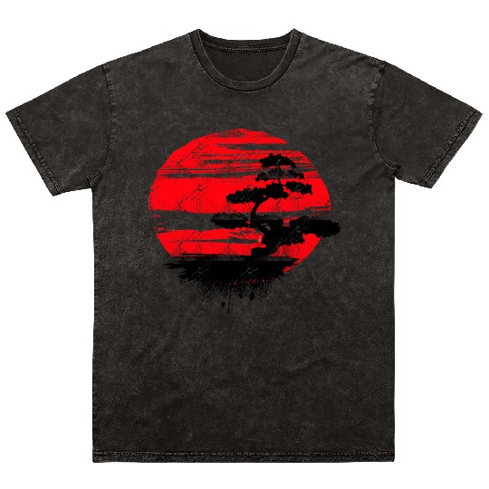 Japanese Bonsai Tree Mineral Wash T Shirts Graphic Bonsai Lover