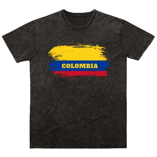 Colombia Flag / Gift Colombia South America Mineral Wash T Shirts