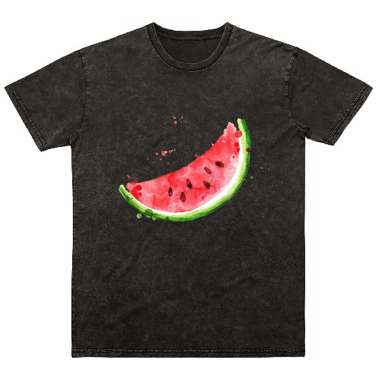 Image: Watercolor, Watermelon Mineral Wash T Shirts