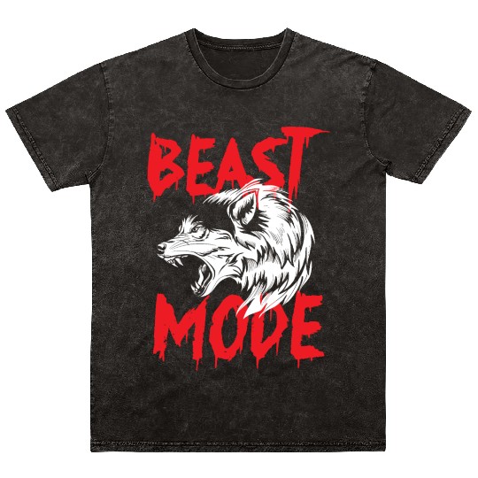 Wolf pack predator wild lonely animal moon Mineral Wash T Shirts