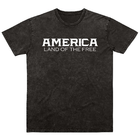 America Land of the Free Mineral Wash T Shirts