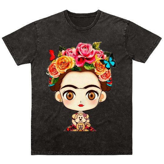 FRIDA KAHLO woman Mineral Wash T Shirts