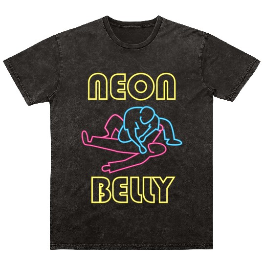 Brazilian Jiu Jitsu: BJJ Neon Knee On Belly Mineral Wash T Shirts