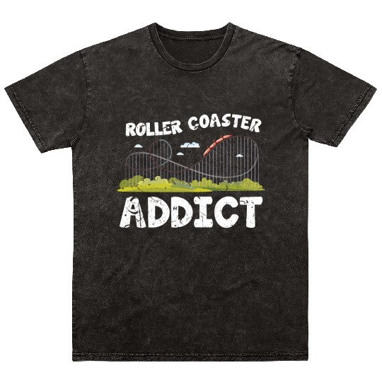 Roller Coaster Addiction Mineral Wash T Shirts