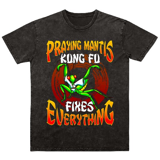 Praying Mantis Kung Fu Mineral Wash T Shirts