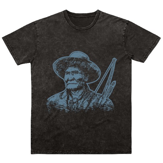 Geronimo Apache Native American Indian Warrior Mineral Wash T Shirts