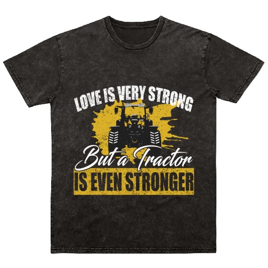 Funny Tractor Farmer Boy Farm Agriculture Gift Mineral Wash T Shirts