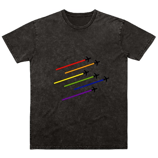 LGBT Cabin Crew Aviation CSD Gay Pride Mineral Wash T Shirts