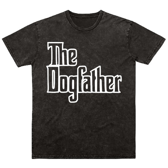 dogfather font1 Mineral Wash T Shirts