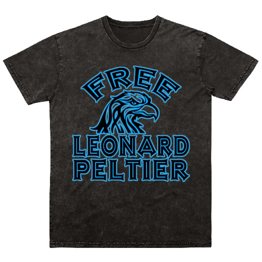 FREE LEONARD PELTIER eagle natives YStone Mineral Wash T Shirts