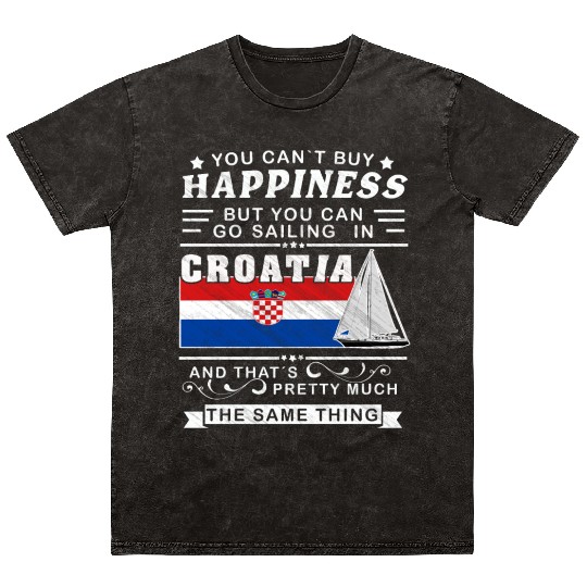 Croatia sailing, sailing ship Mediterranean gift Mineral Wash T Shirts