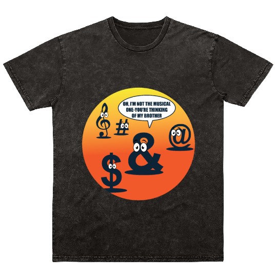Musician Character Language Funny Song Band Gift Mineral Wash T Shirts