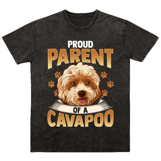 Cavapoo Dog Cavoodle Dogs Poodle Cute Puppy Gift Mineral Wash T Shirts