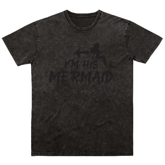 I'm his mermaid with matching I'm her Captain Mineral Wash T Shirts