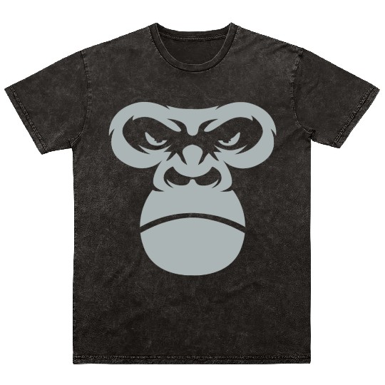 Big Gorilla Face Silverback Monkey Ape Gift Mineral Wash T Shirts