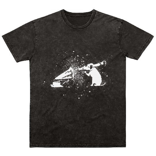 Banksy Rocket Dog HMV Splash Paint Artwork Mineral Wash T Shirts