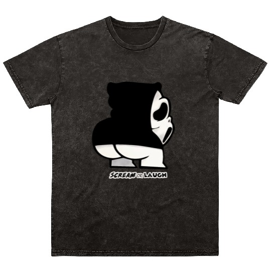 Ghost creature scream or laugh Mineral Wash T Shirts