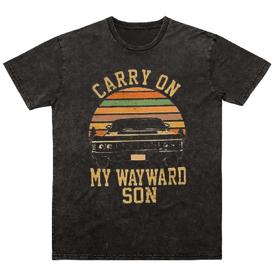 Supernatural Vintage Mineral Wash T Shirts Carry On My Wayward Son