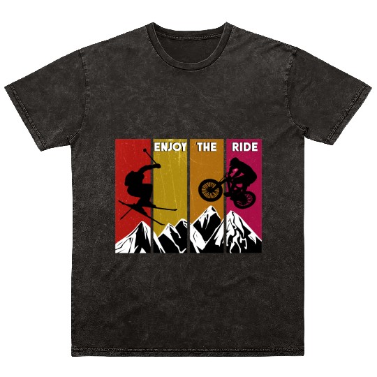 Mountainbike Mountainbiking Bike Enjoy Ride Mineral Wash T Shirts