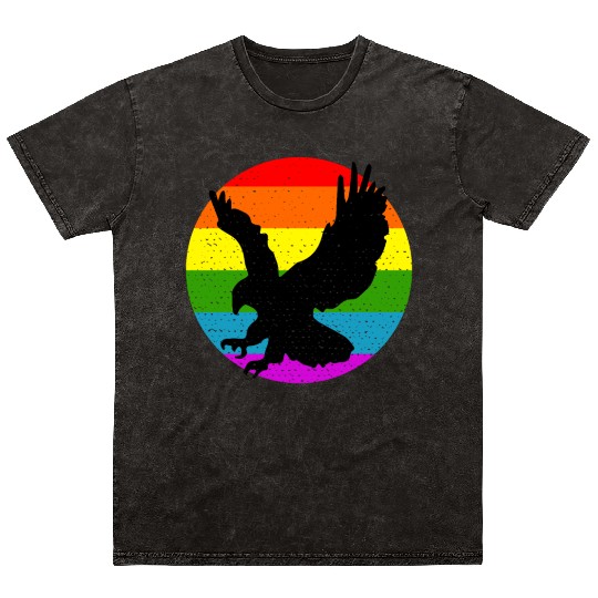 Rainbow Hawk Mineral Wash T Shirts