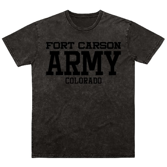 US Army Fort Carson Colorado Military Center Mineral Wash T Shirts