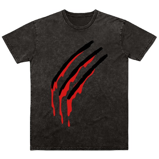 three slashes with blood werewolf Mineral Wash T Shirts