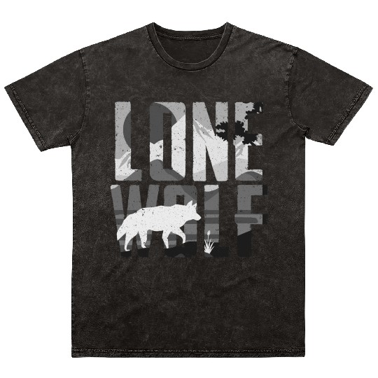 Lone Wolf Gift Mineral Wash T Shirts