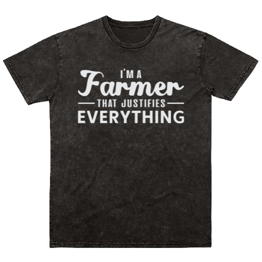 Farm Farmer Farming Funny Agriculture Tractor Gift Mineral Wash T Shirts