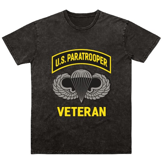 Us Paratrooper Airborne Division Army Veteran Mineral Wash T Shirts