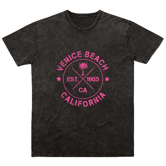 Venice Beach California Los Angeles USA Hollywood Mineral Wash T Shirts
