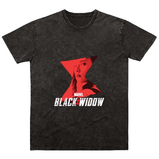Marvel Black Widow Natasha Romanoff Hourglass Mineral Wash T Shirts