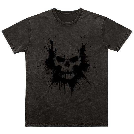 skull heavy metal Mineral Wash T Shirts