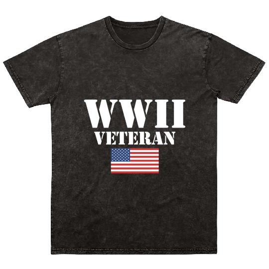 American Patriot Wwii Veteran Military World War 2 Mineral Wash T Shirts