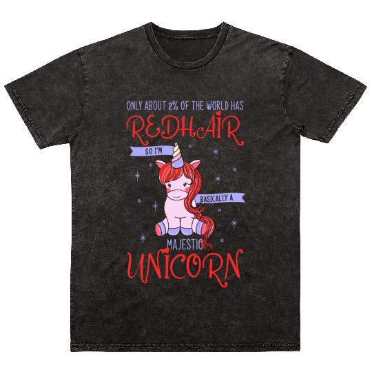 redhead, ginger , unicorn Mineral Wash T Shirts