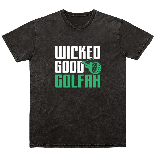 Funny New England Accent, Wicked Good Golfer Gift Mineral Wash T Shirts