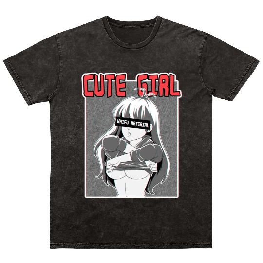 hen Otaku Manga Anime Girl Waifu Material Mineral Wash T Shirts