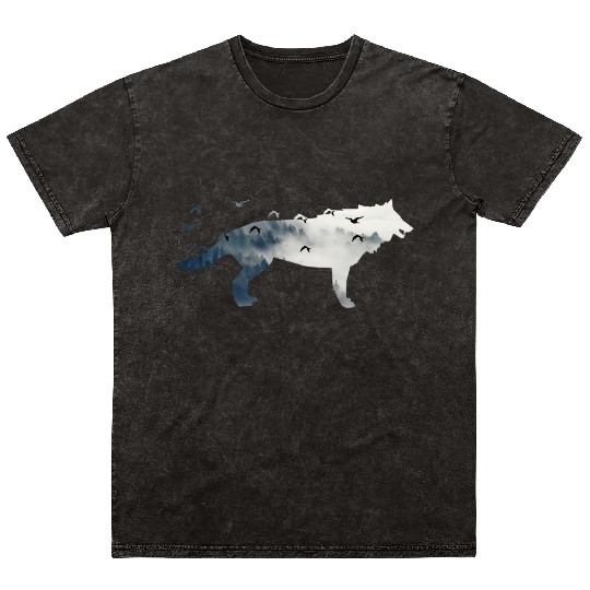 Wolf Nature Conservation Mineral Wash T Shirts