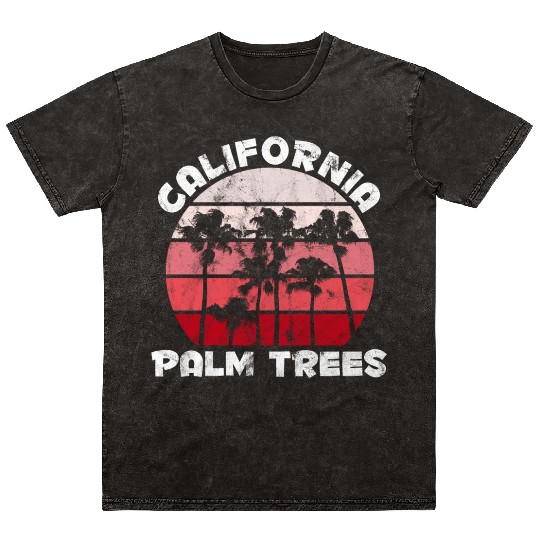 California Palm Trees Malibu Mineral Wash T Shirts
