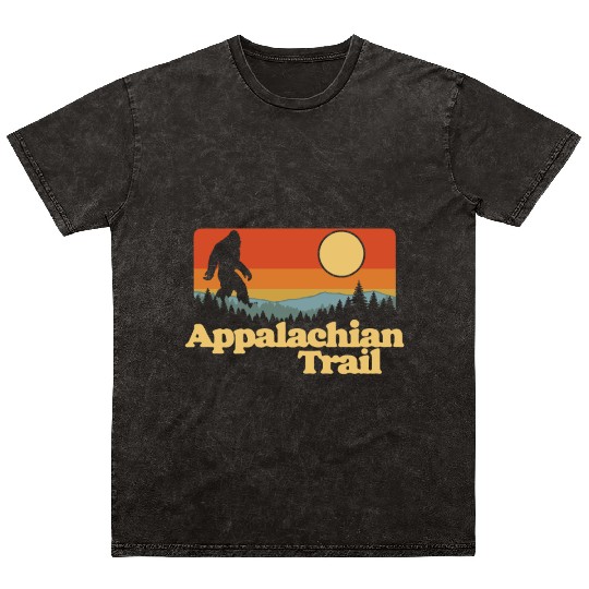 Appalachian Trail Bigfoot Outdoor Lover Vintage 80 Mineral Wash T Shirts