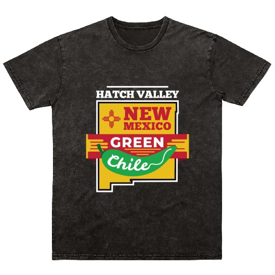 Hatch Chile Mineral Wash T Shirts Green Chili Pepper